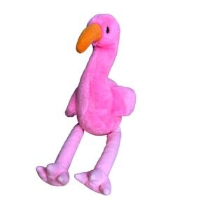 Ty Vintage 1998 Beanie Buddies Pink Flamingo Plush‎ 16" Pinky
